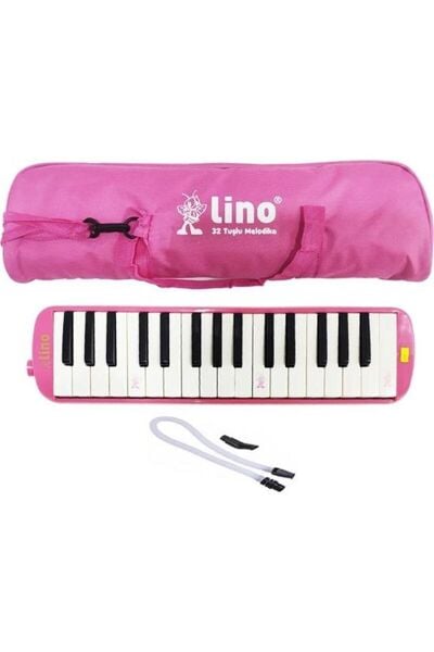 Lino 32 Tuşlu Melodika Bez Çantalı Pembe Renk