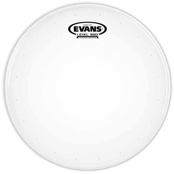 EVANS B14DRY 14'' DERİ GENERA TRAMPET KUMLU BEYAZ RİNGLİ
