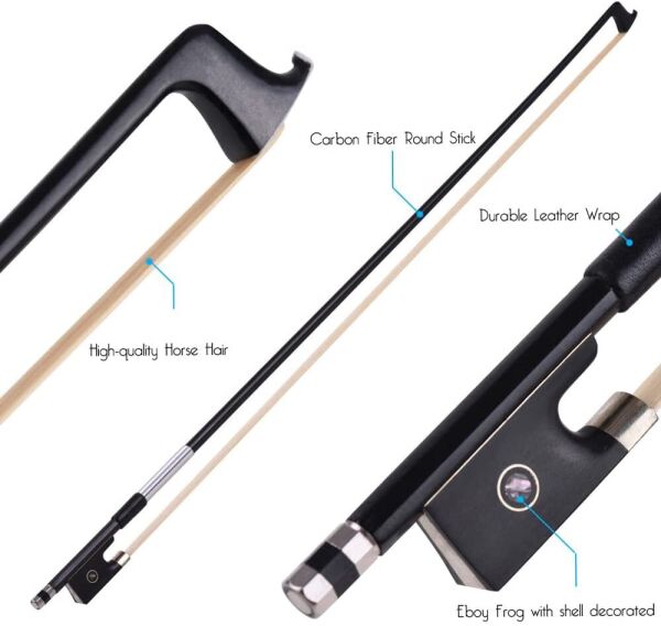 Karbon Fiber Profesyonel Tam Boy Keman Yayı - 4/4 Carbon Arşe