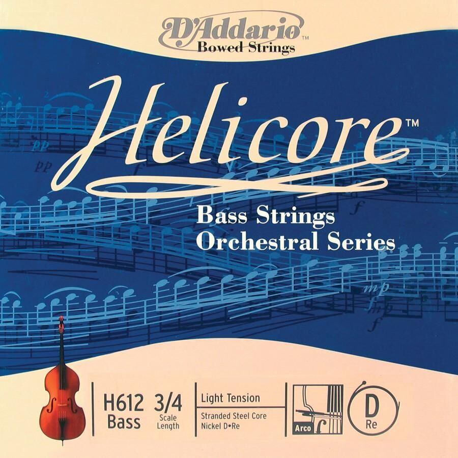 DADDARIO H612 KONTRABAS TEK TEL, HELICORE, 3/4, D-(RE)