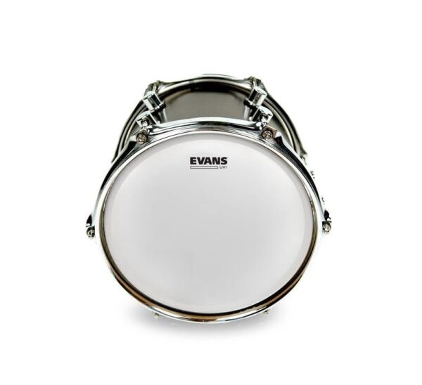 EVANS B08UV1 8'' DERİ TOM VE TRAMPET KUMLU BEYAZ TEK KAT