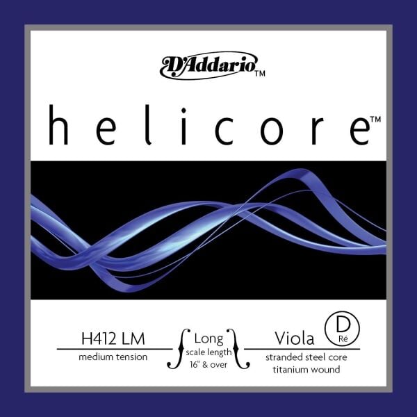 DADDARIO H412LM VİYOLA TEK TEL, HELICORE, (16'' VE ÜSTÜ), D-(RE), MEDIUM