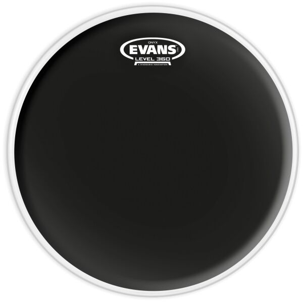 EVANS B08ONX2 8'' DERİ TOM KUMLU SİYAH ÇİFT KAT (15 MİL)