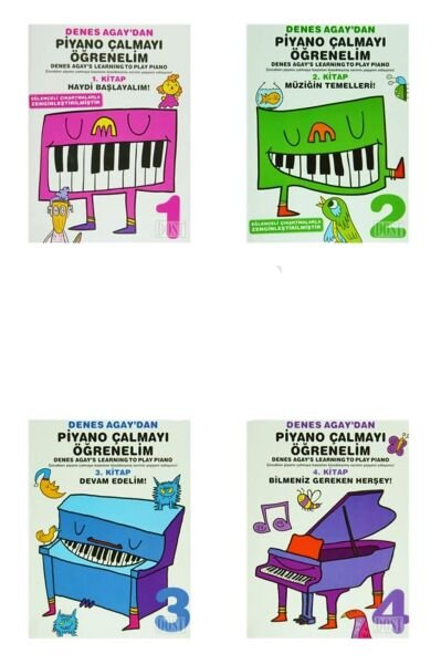 Denes Agay 'dan Piyano Çalmayı Öğrenelim Tam Set 4 Kitap!