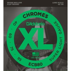 DADDARIO BAS GİTAR TEL SETİ, CHROMES, SUPER LIGHT GAUGE (40-
