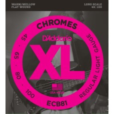 DADDARIO BAS GİTAR TEL SETİ, CHROMES, REGULAR LIGHT GAUGE (4