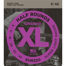 ELEKTRO GİTAR TEL SETİ, XL, HALF ROUNDS, SUPER LIGH