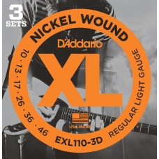 (3 SET) ELEKTRO GİTAR TEL SETİ, XL, 10-46, NICKEL W