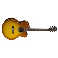 ELEKTRO AKUSTİK GİTAR JUMBO CUTAWAY, HONEY BURST,