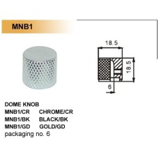 GİTAR POT. DÜĞME BAŞLIĞI (KUBBELİ) METAL, KROM, (18