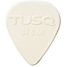 TUSQ Pick 0.68mm White 6 Pack Bright Tone